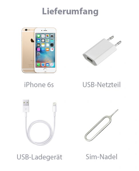 iPhone 6s 128GB Gold Lieferumfang